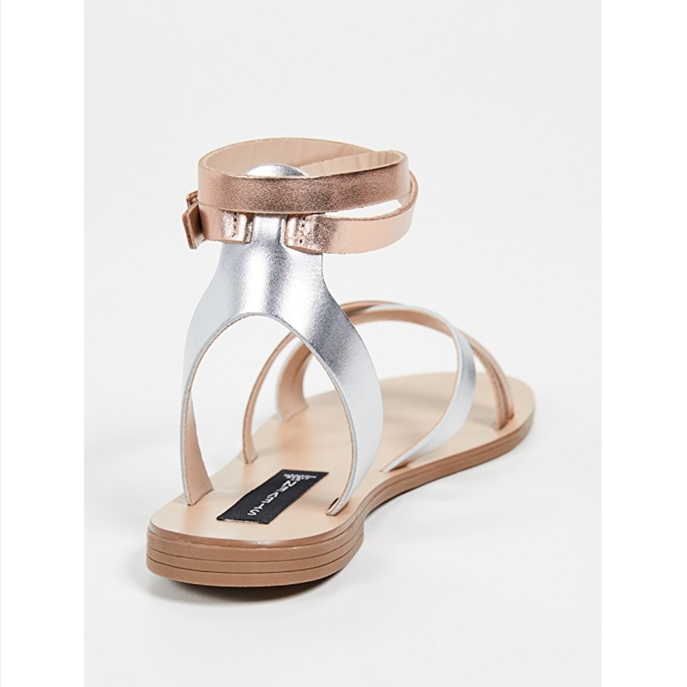 Pretty Steven Steve Madden Metallic Leather Sandal - Picture 5 of 8